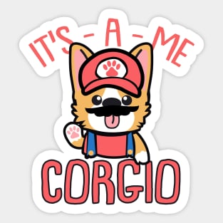 Corgi Puppy | It's A Me-Corgio Sticker